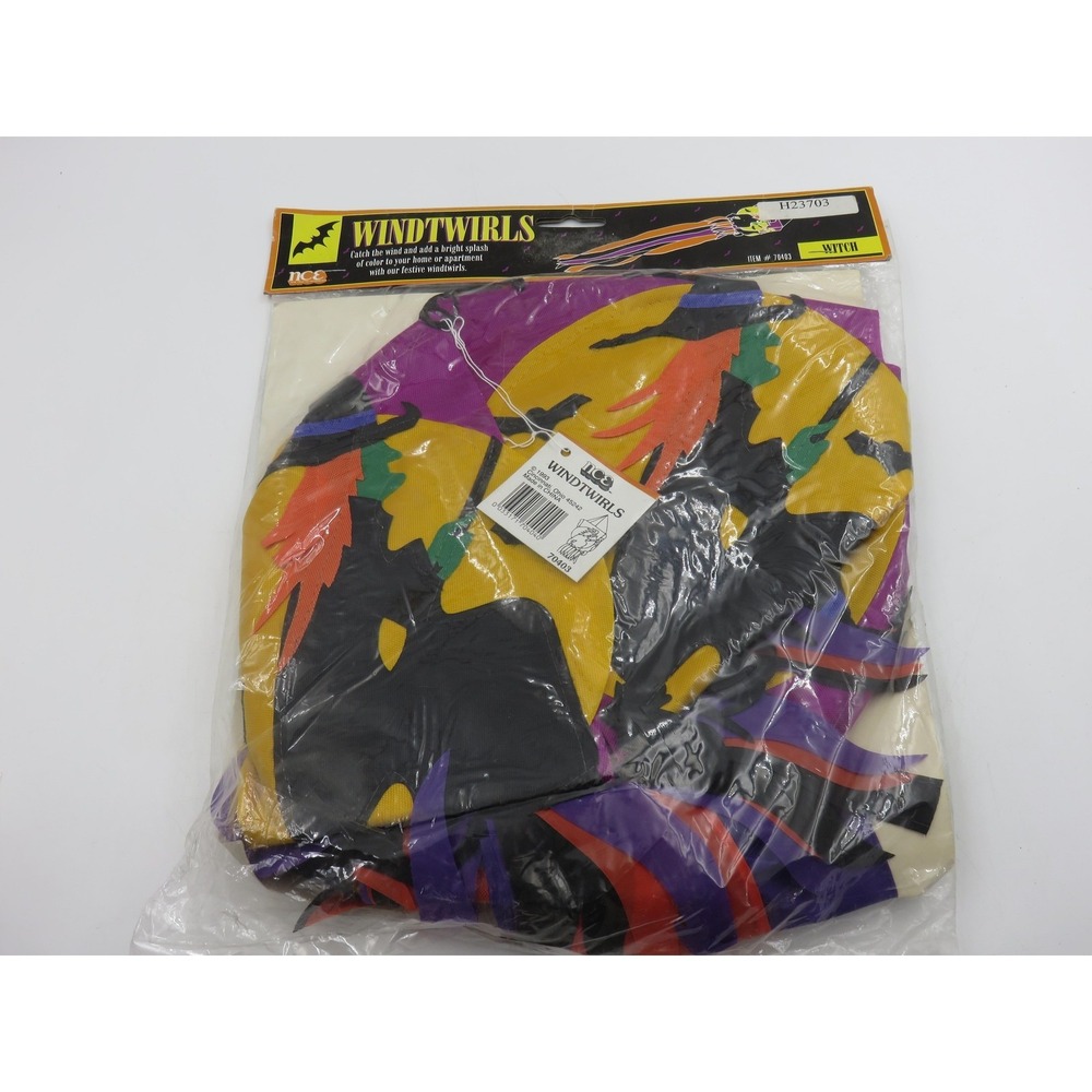Vtg New Creative Enterprises Windtwirls Witch Windsock 55" Halloween Decor